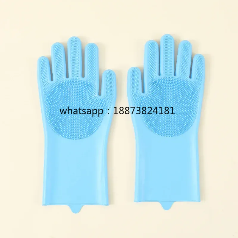 Medical Gloves - ペットグルーミングクリーニンググローブ犬猫入浴シャンプーグローブスクラバーマジック食器洗いクリーナースポンジシリコン除毛高速