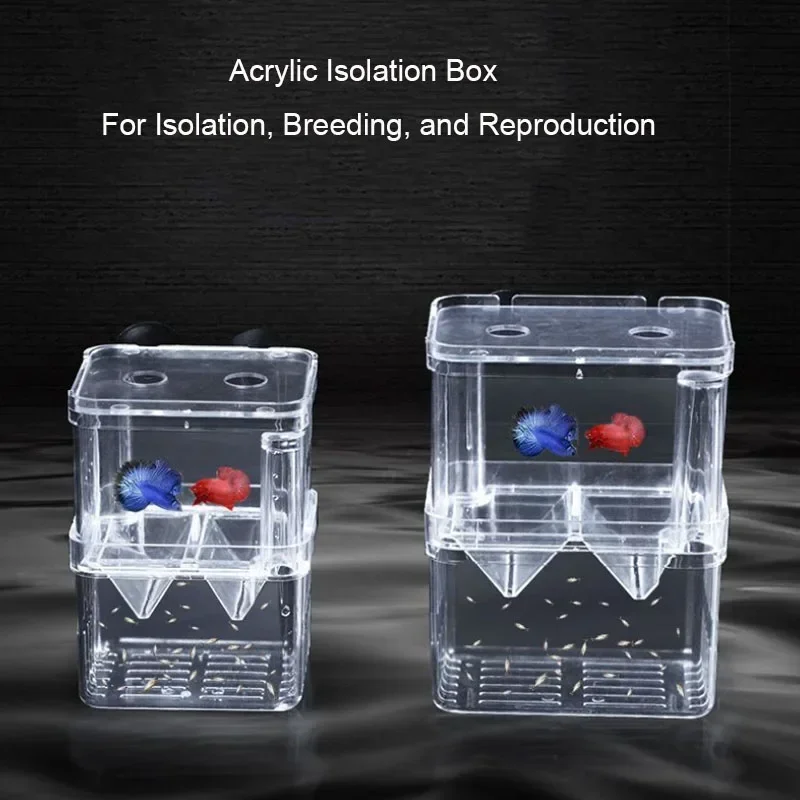 Lab Incubator - 水族館アクセサリーアクリル魚飼育隔離ボックス水槽水族館ブリーダーダブルグッピー孵化インキュベーター