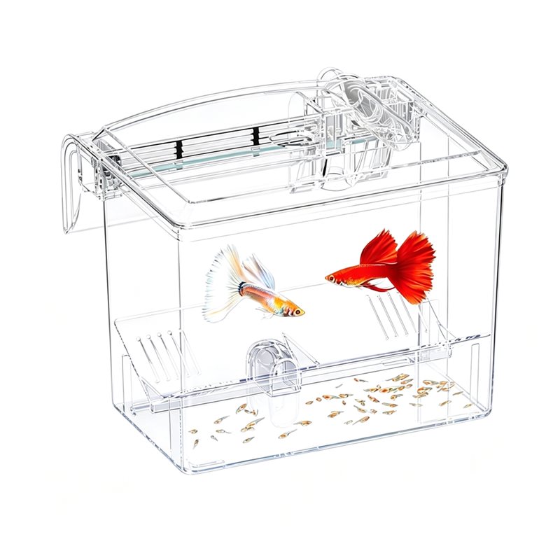 Lab Incubator - A25F-ベビーフィッシュ飼育ボックス クリア隔離ボックス 水族館孵化場インキュベーター 外部新生児用エビ T4MC
