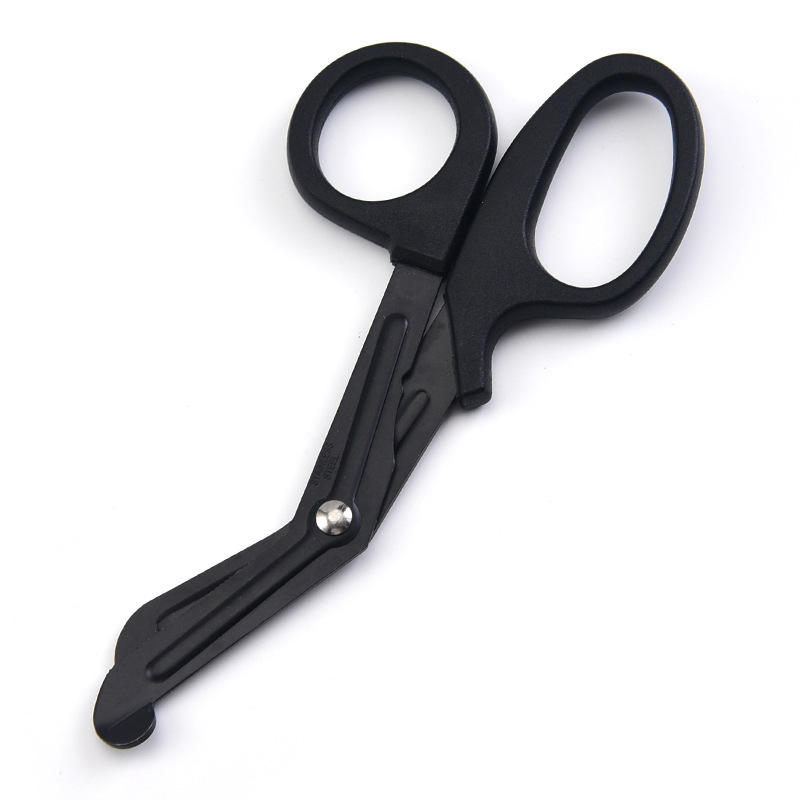 Medical Scissors - 緊急用応急処置ハサミ - IFAKキット、アウトドアサバイバル、救急隊員用、医療用ガーゼカッターとして多目的に使用できる。