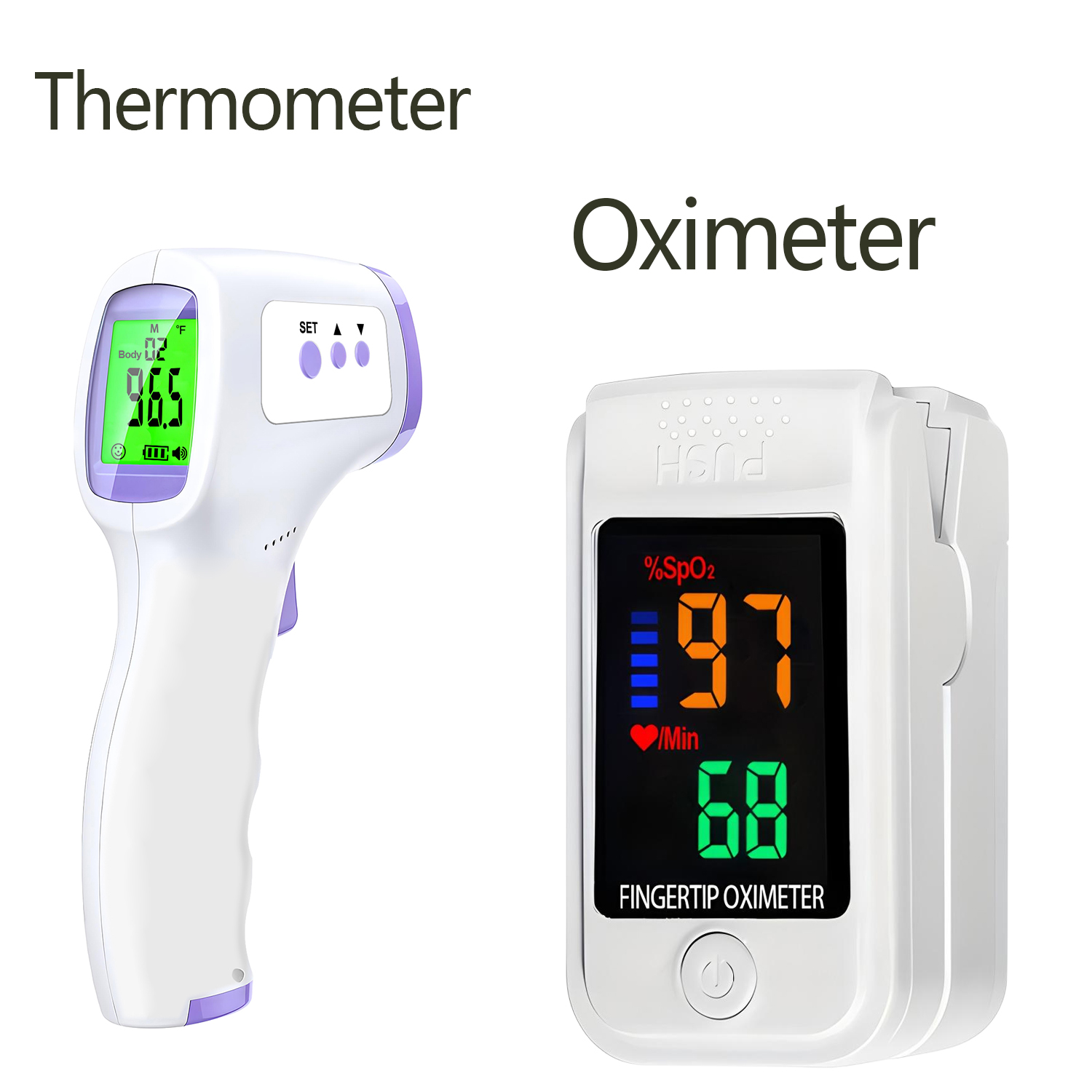 非接触デジタル赤外線額温度計または指先パルスオキシメーター酸 - Pulse Oximeter のレビューと価格