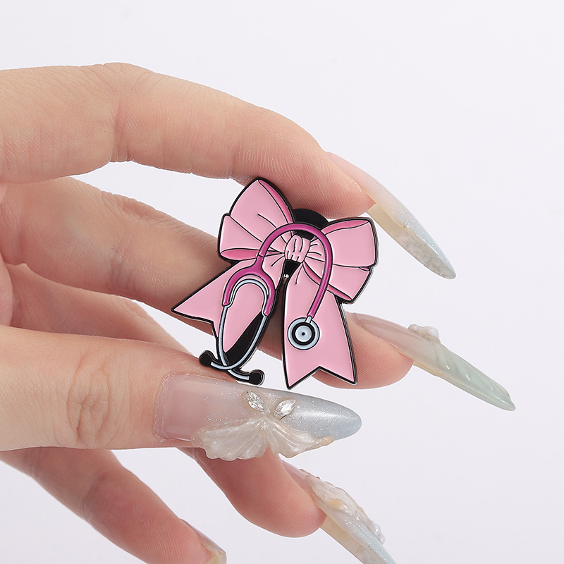 ピンクちょう結び医療ツール聴診器エナメルピン手術用手袋カプセ - Medical Gloves のレビューと価格