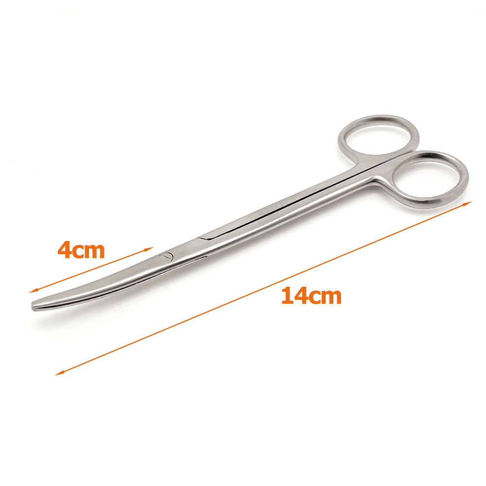 14CM TCメツェンバウムはさみ、湾曲した鈍い狭い先端、歯 - Medical Scissors のレビューと価格