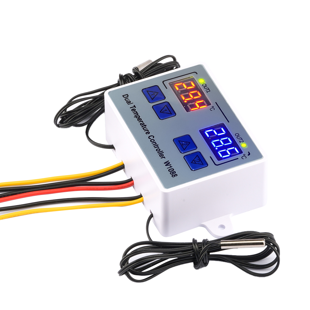 W1088 デュアル LED デジタル温度センサーメーターコ - Lab Incubator のレビューと価格