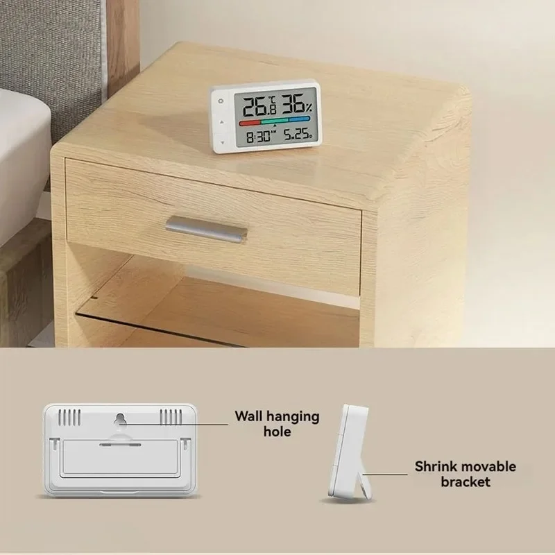 Miaomiaoce ミニデジタル温湿度計、LCD画面、時刻 - Thermometer Digital のレビューと価格