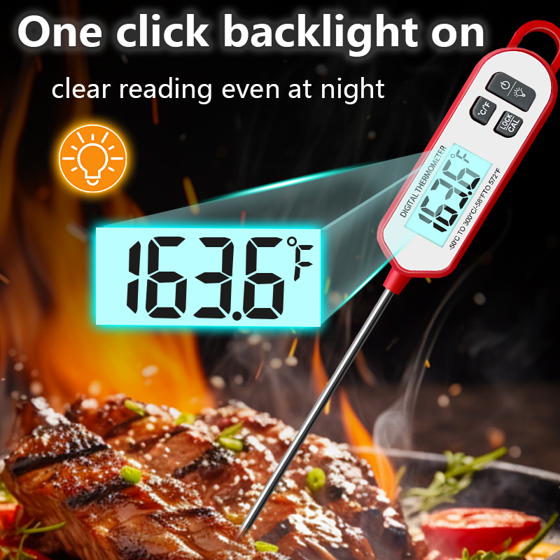 デジタル肉用温度計、インスタント読み取りバックライトディスプ - Thermometer Digital のレビューと価格