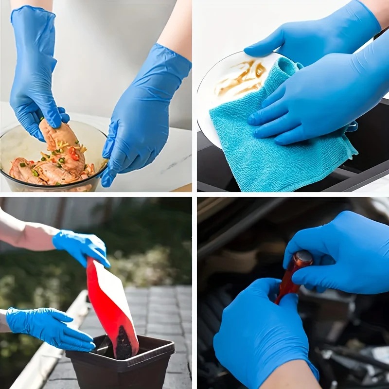 家庭用使い捨てニトリル手袋,防水食器洗い用手袋,食品グレード - Medical Gloves のレビューと価格