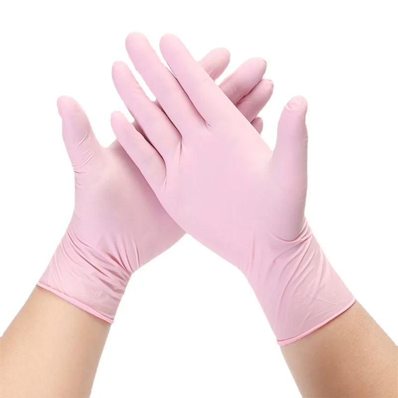 20/50/100 個ピンクニトリル手袋使い捨てラテックス手 - Medical Gloves のレビューと価格
