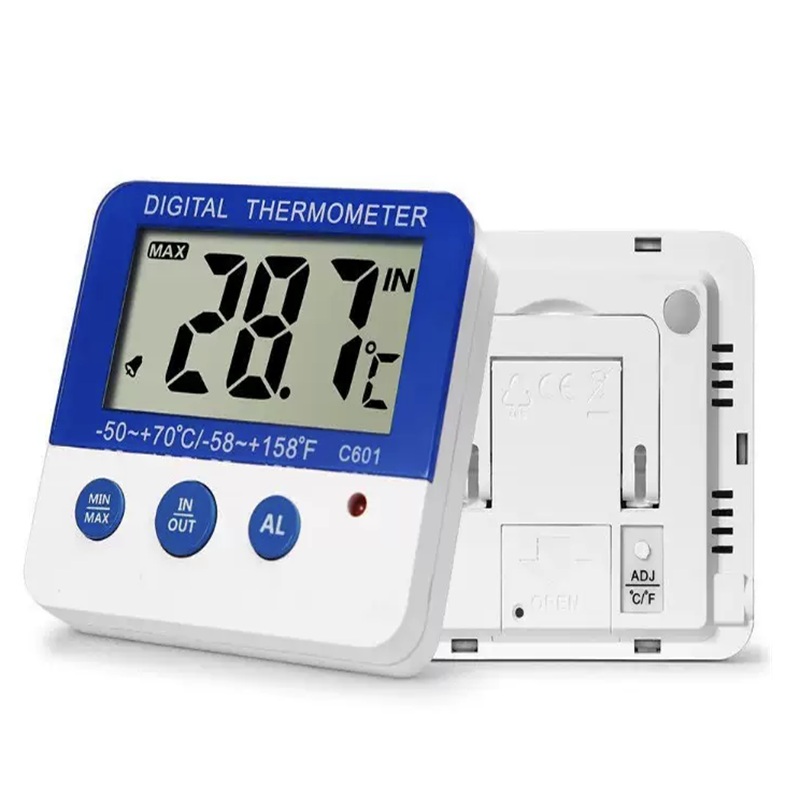 LCDディスプレイデジタル冷蔵庫温度計、アラーム付き、最高最 - Thermometer Digital のレビューと価格
