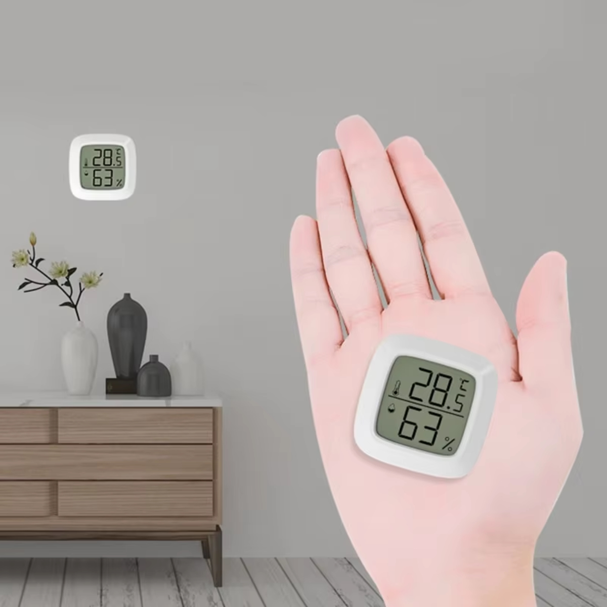 ミニ液晶デジタル温度計湿度計室内温度と湿度計センサーメーター - Thermometer Digital のレビューと価格