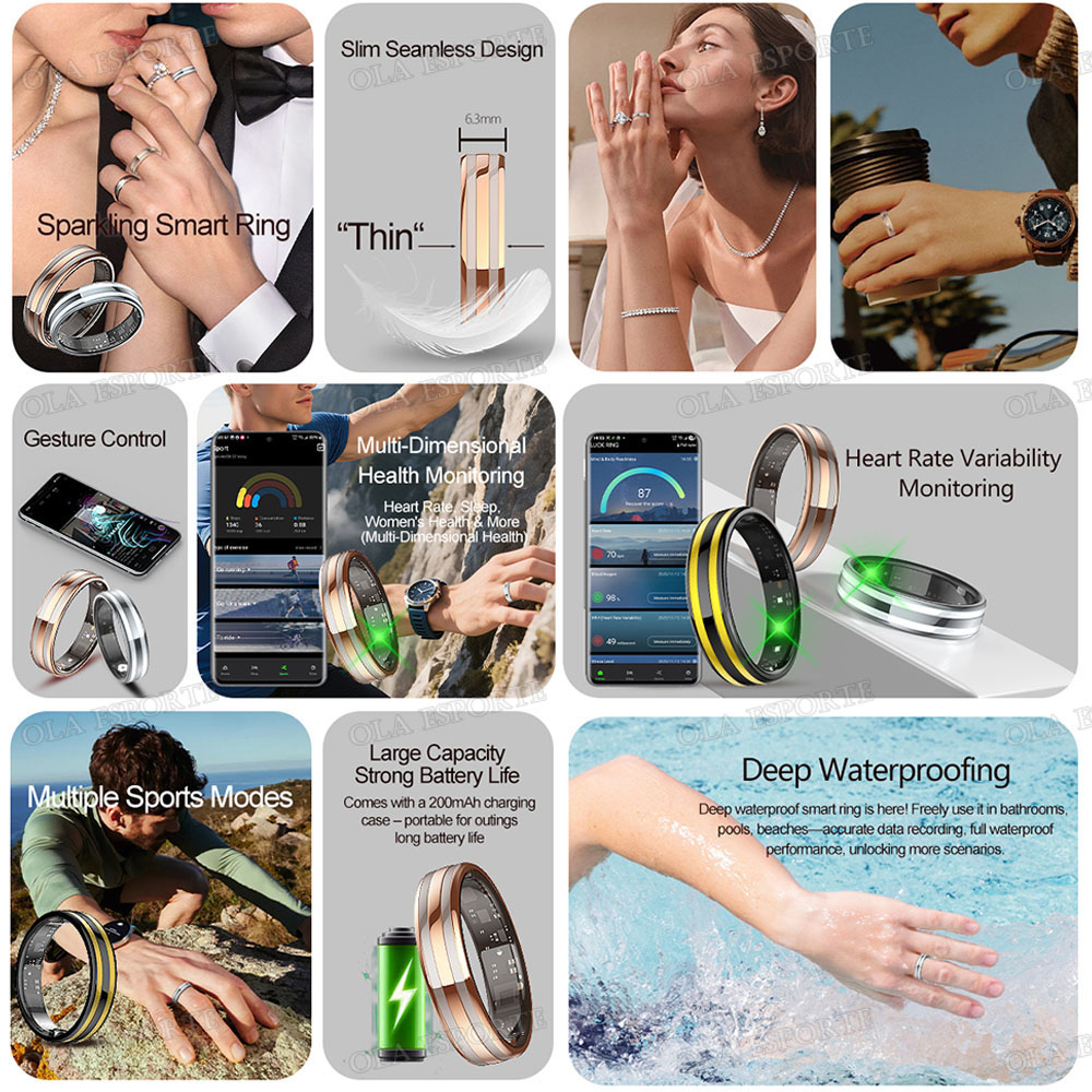 ジェスチャー感知スマートリング ヘルスモニター スマートリン - Blood Pressure Monitor のレビューと価格